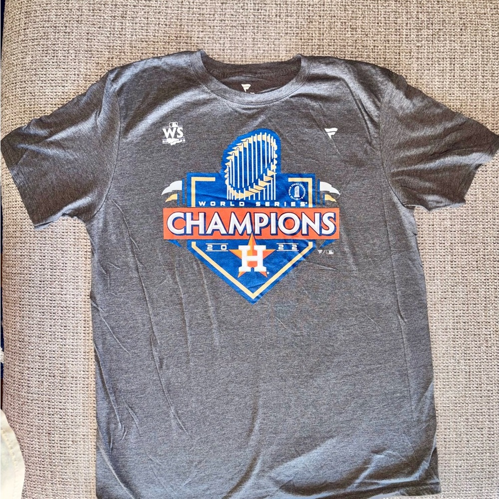 Fanatics Gray World Series Champions Tee